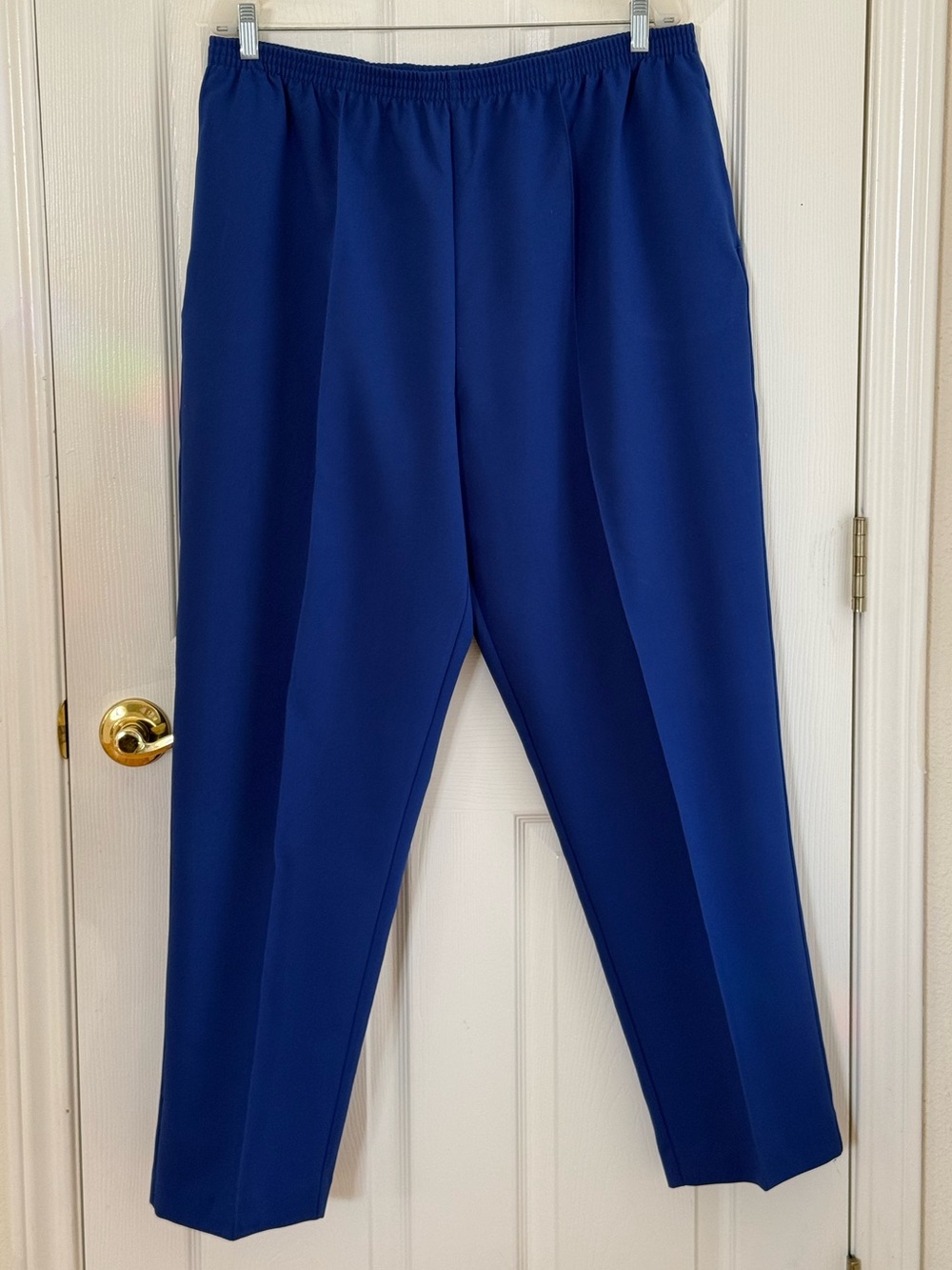 Tailored Elastic-Waist Trousers in Royal Blue
